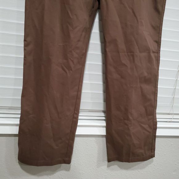 Haggar Brown Mitchell Khaki Plain Front Pants Size 42X32 NWT Reg $50.00 - Picture 3 of 11